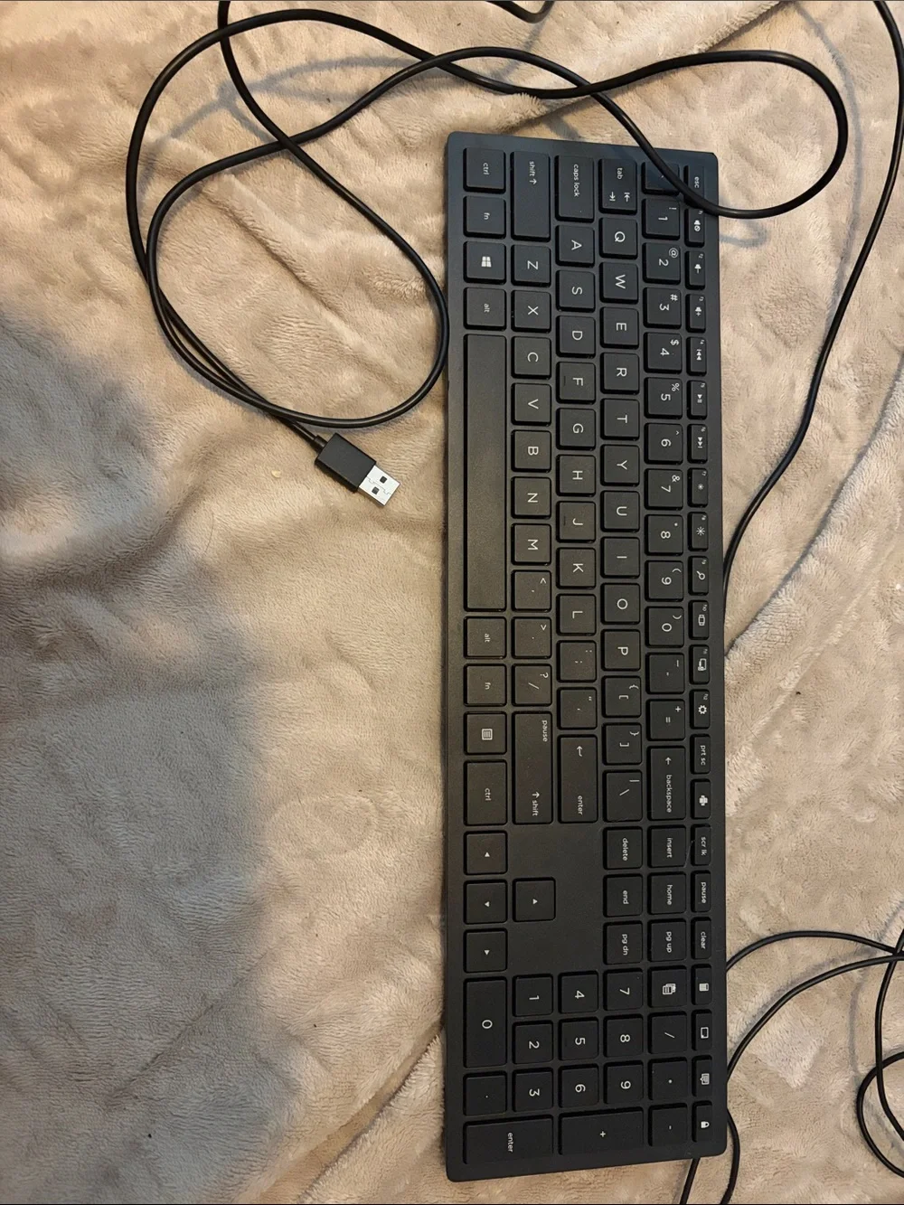 Wired Black Slim Keyboard and Mouse Set